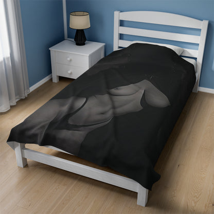 Dark Elegance Velveteen Plush Blanket